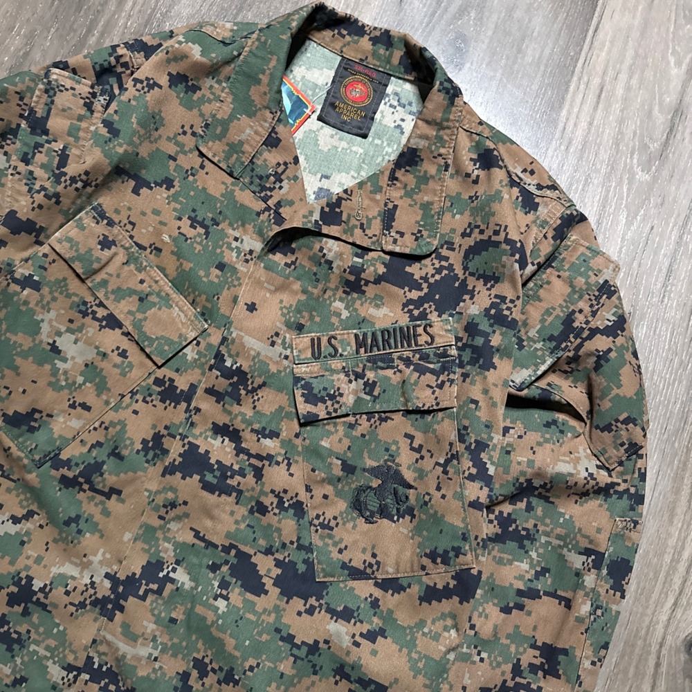 US Marines Camouflage Uniform Jacket Digital Camo Military Men's SM Regular